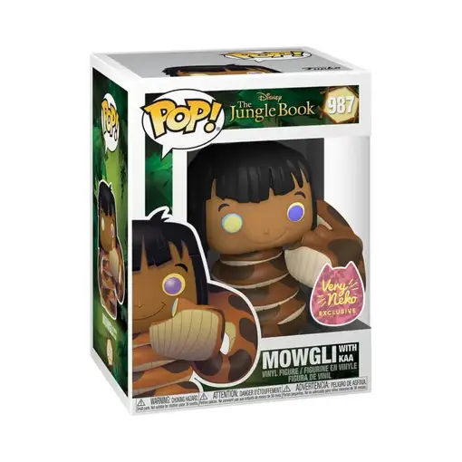 Figura Funko Pop! Disney El Libro de la Selva Mowgli con Kaa Modelo 987 | 51414