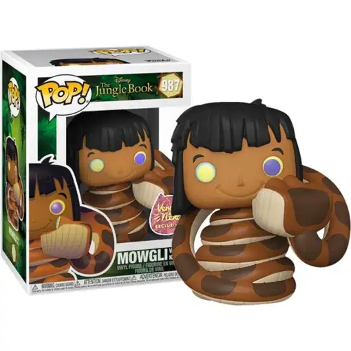 Figura Funko Pop! Disney El Libro de la Selva Mowgli con Kaa Modelo 987 | 51414