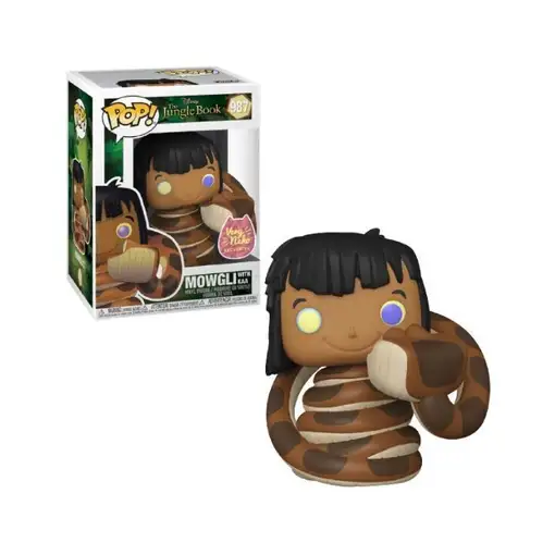 Figura Funko Pop! Disney El Libro de la Selva Mowgli con Kaa Modelo 987 | 51414