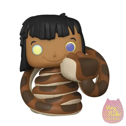 Figura Funko Pop! Disney El Libro de la Selva Mowgli con Kaa Modelo 987 | 51414