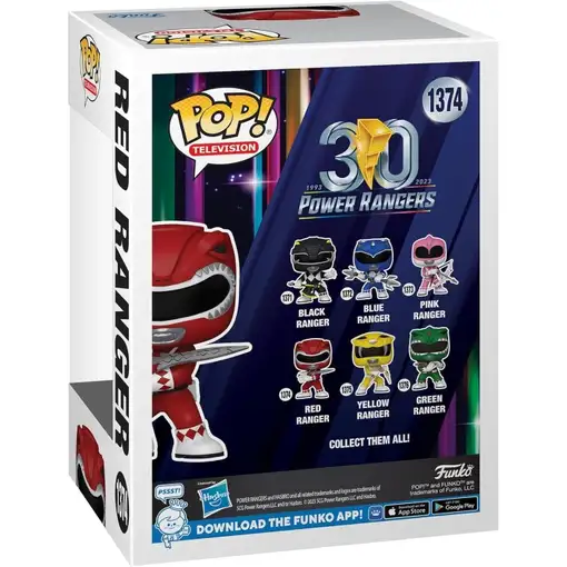 Figura Funko Pop! Power Rangers Rojo 30 Aniversario Modelo 1374 | 72157