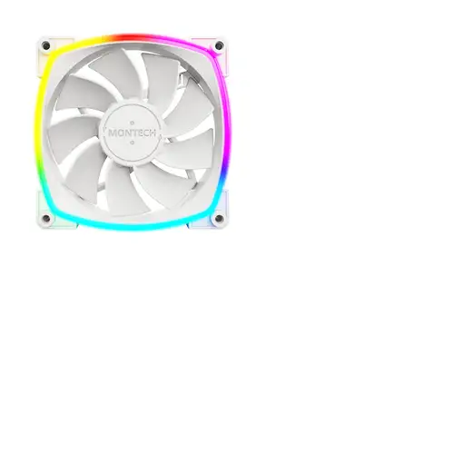 Montech RX120 PWM Carcasa del ordenador Ventilador 12 cm Blanco 3 pieza(s)