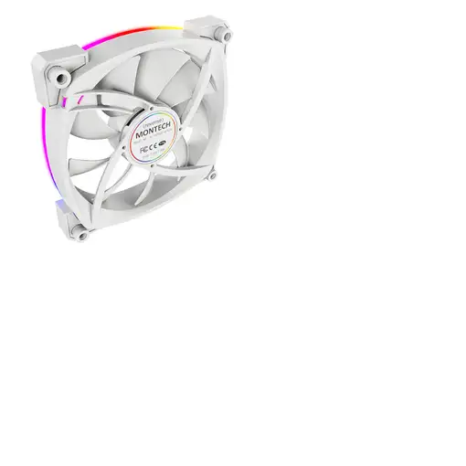 Montech RX120 PWM Carcasa del ordenador Ventilador 12 cm Blanco 3 pieza(s)