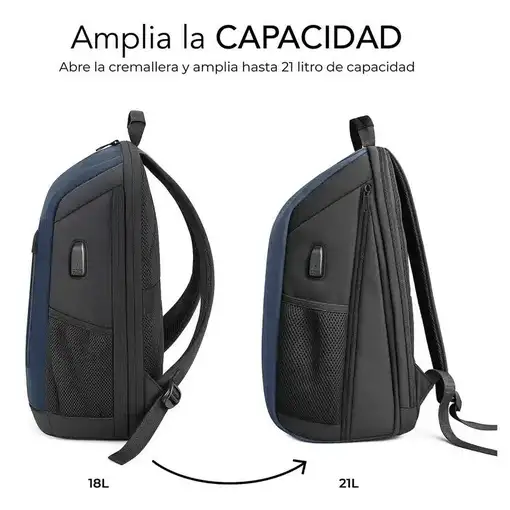 SUBBLIM Nomad Xpand Air Padding mochila City backpack Azul Poliéster reciclado