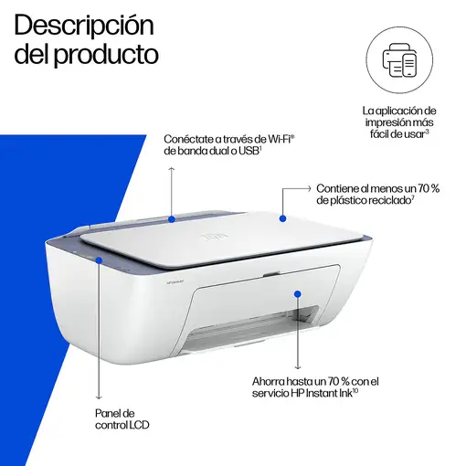 HP DeskJet 2922 Inalámbrico All-in-One Color Impresora