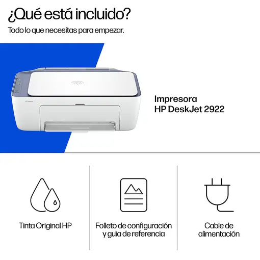 HP DeskJet 2922 Inalámbrico All-in-One Color Impresora