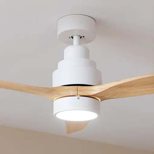 Cecotec Ventilador de techo con luz EnergySilence Aero 5275 LightWood