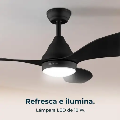 Cecotec Ventilador de techo con luz EnergySilence Aero 5200 Black