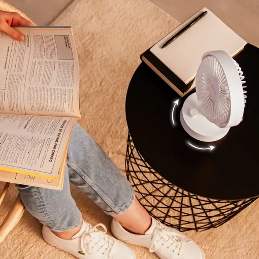 Cecotec Ventilador de sobremesa de batería EnergySilence 2000 Portable Desk