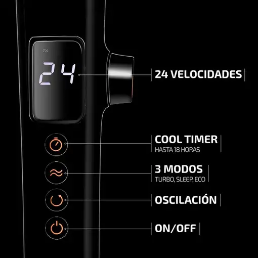 Ventiladores pie/suelo Negro CECOTEC