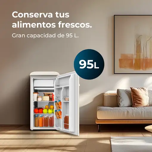 Cecotec Bolero CoolMarket TT Origin 95 nevera combi Independiente 95 L Beige
