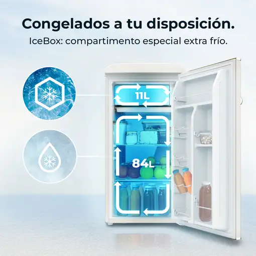 Cecotec Bolero CoolMarket TT Origin 95 nevera combi Independiente 95 L Beige