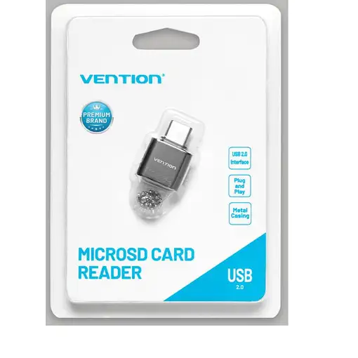 Vention CLMH0 lector de tarjeta USB 2.0 Type-C Gris