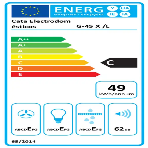CATA G 45 X Encastrada Acero inoxidable 335 m³/h