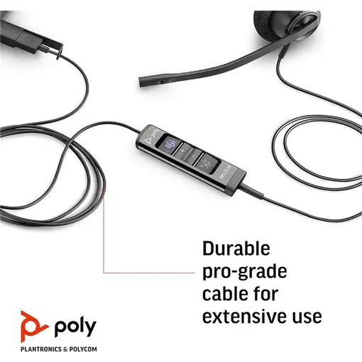 HP Poly Auriculares estéreo Poly EncorePro 525 USB-A con certificación para Micros