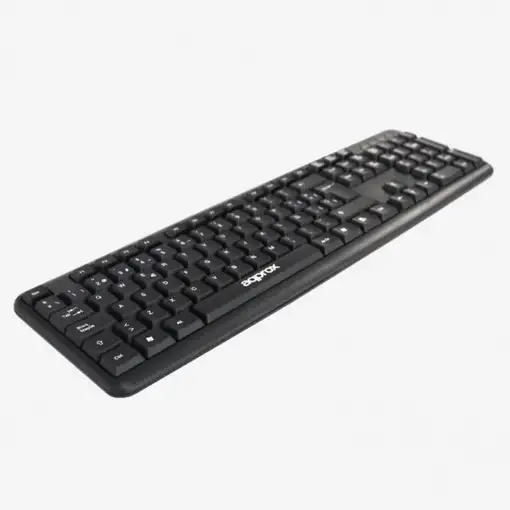 Approx APPMX220 teclado Oficina USB QWERTY Español Negro