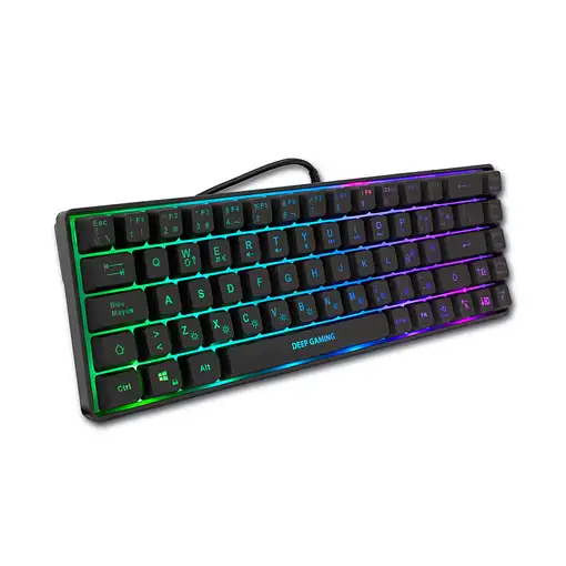 Deep Gaming mini TM065 teclado Juego USB QWERTY Español Negro