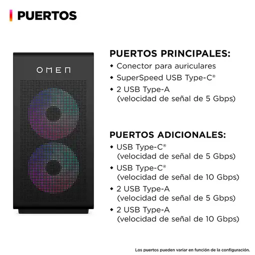 HP OMEN 35L Gaming Desktop GT16-0051ns PC Intel® Core™ i5 i5-14400F 16 GB DDR5-SDR