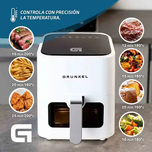 Freidora de aire 4 L Blanco WHITEEASYFRYER GRUNKEL