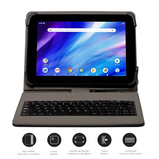 Nilox FUNDA TECLADO USB DE 9,7" A 10.5" NEGRA