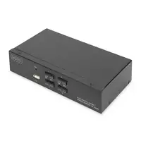Digitus Conmutador KVM, 4 puertos, pantalla simple, 4K, HDMI®