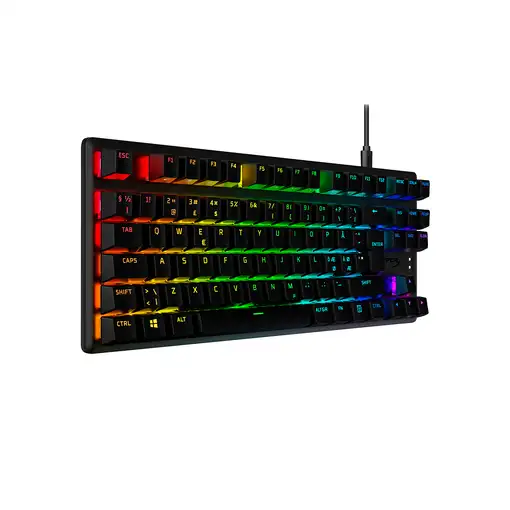 Teclado mecánico gaming HyperX Alloy Origins Core PBT HX aguamarina