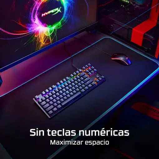 Teclado mecánico gaming HyperX Alloy Origins Core PBT HX aguamarina