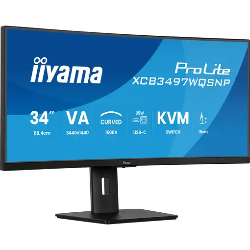 iiyama ProLite XCB3497WQSNP-B1 pantalla para PC 86,4 cm (34") 3440 x 1440 Pixeles iiyama ProLite XCB3497WQSNP-B1 pantalla para PC 86,4 cm (34") 3440 x 1440 Pixeles