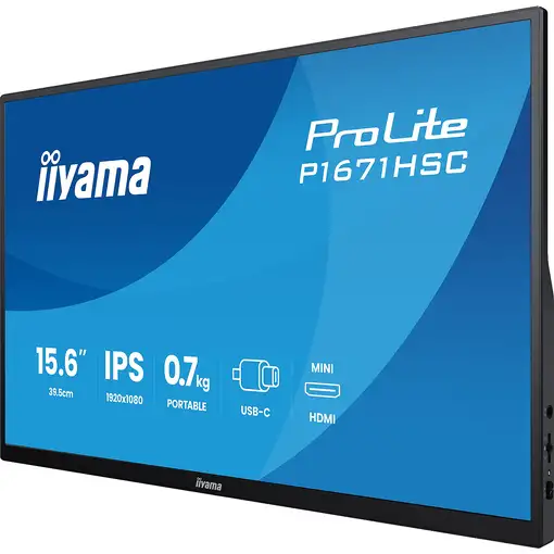 iiyama ProLite P1671HSC-B1 pantalla para PC 39,6 cm (15.6") 1920 x 1080 Pixeles