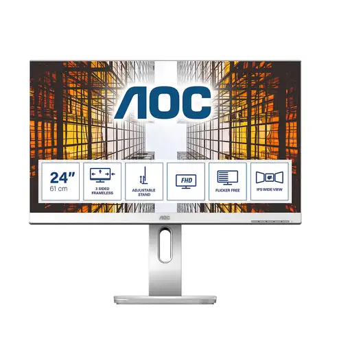 AOC P1 X24P1/GR pantalla para PC 61 cm (24'') 1920 x 1200 Pixeles WUXGA LED Gris