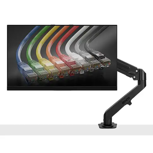 Lindy 40707 soporte para monitor 68,6 cm (27") Escritorio Negro