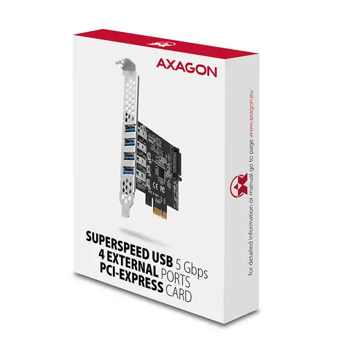 Axagon PCEU-43RS tarjeta y adaptador de interfaz Interno USB 3.2 Gen 1 (3.1 Gen 1)