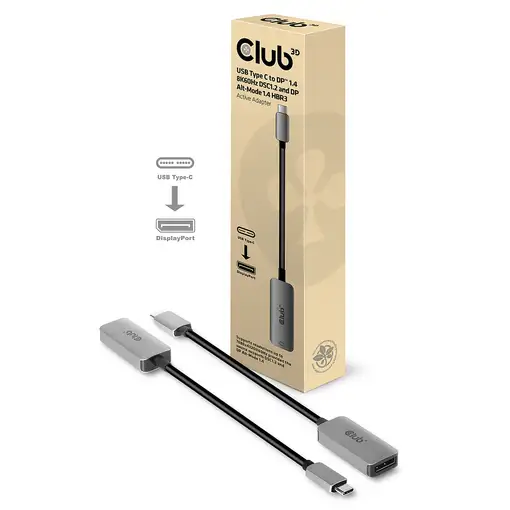 CLUB3D CAC-1567 Adaptador gráfico USB 7680 x 4320 Pixeles Negro, Plata