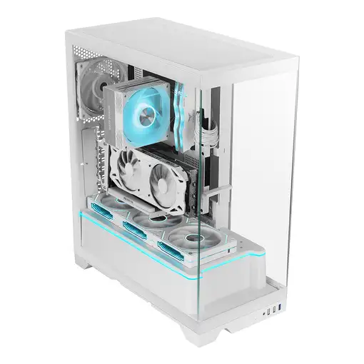 Mars Gaming MCPRISMAW carcasa de ordenador Midi Tower Blanco