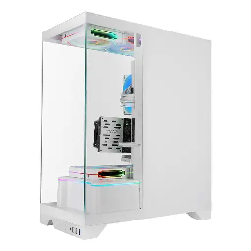 Mars Gaming MCPRISMAW carcasa de ordenador Midi Tower Blanco