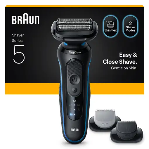 Braun Series 5 52-B1650S afeitadora Máquina de afeitar de láminas Recortadora Azul