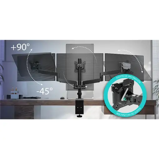 ONKRON G280-B soporte para monitor 81,3 cm (32'') Escritorio Negro