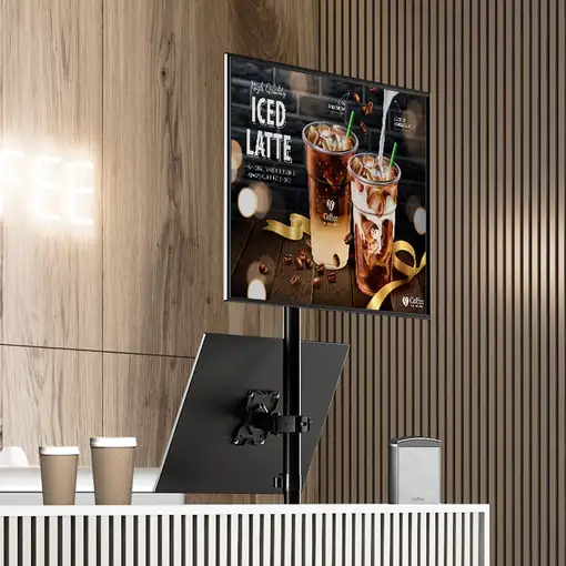 ONKRON D208E-B soporte para monitor 86,4 cm (34") Escritorio Negro