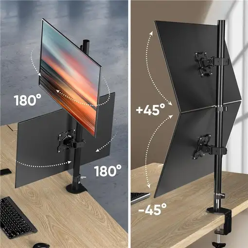 ONKRON D208E-B soporte para monitor 86,4 cm (34'') Escritorio Negro