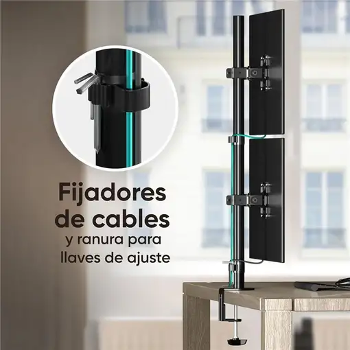 ONKRON D208E-B soporte para monitor 86,4 cm (34'') Escritorio Negro