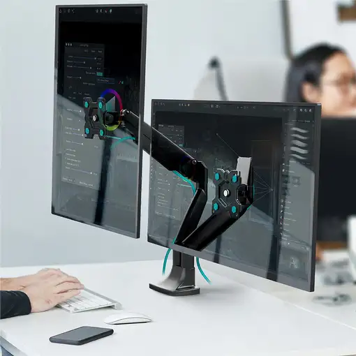 ONKRON G200-B soporte para monitor 81,3 cm (32") Escritorio Negro