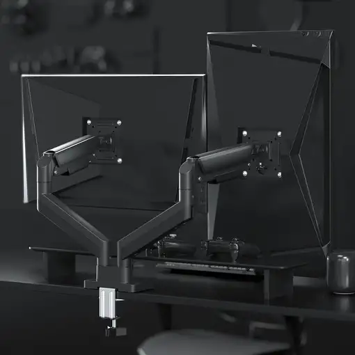 Gembird MA-DA2-06 soporte para monitor 81,3 cm (32") Escritorio Negro