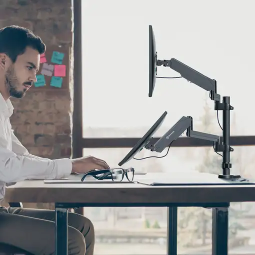 ONKRON G140-B soporte para monitor 81,3 cm (32") Escritorio Negro