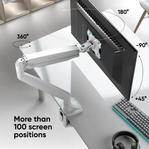 ONKRON G100-W soporte para monitor 81,3 cm (32'') Escritorio Blanco