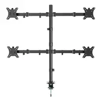 Gembird MA-D4-01 soporte para monitor 81,3 cm (32") Escritorio Negro