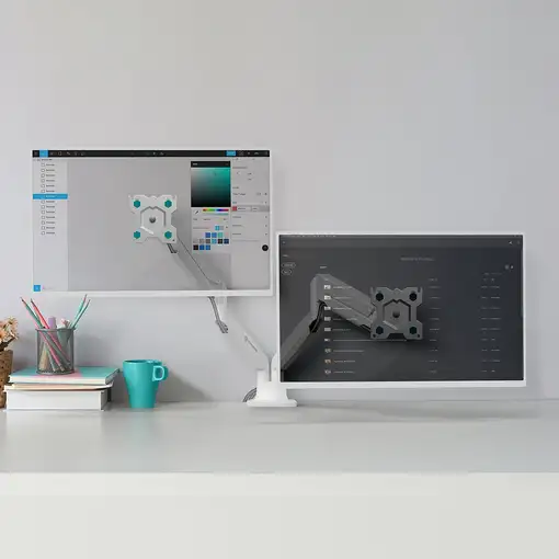 ONKRON G200-W soporte para monitor 81,3 cm (32") Escritorio Blanco