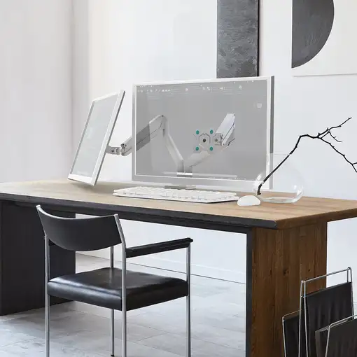 ONKRON G200-W soporte para monitor 81,3 cm (32") Escritorio Blanco