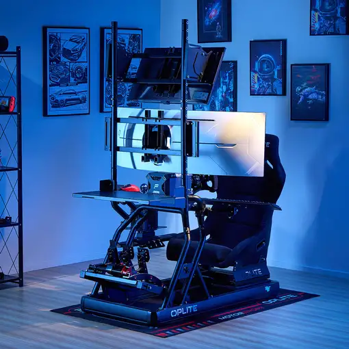 Oplite OP-R8-ETSM soporte para monitor 144,8 cm (57") Techo Negro