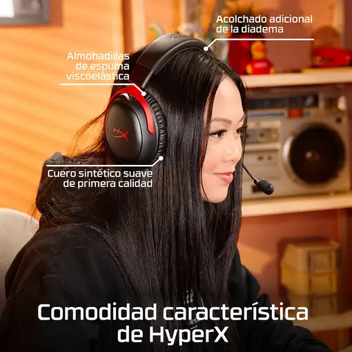 HyperX Auriculares inalámbricos Cloud III S: auriculares gaming (color negro)