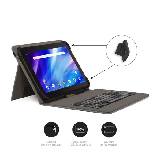 Nilox FUNDA TECLADO USB DE 9,7" A 10.5" BEIGE